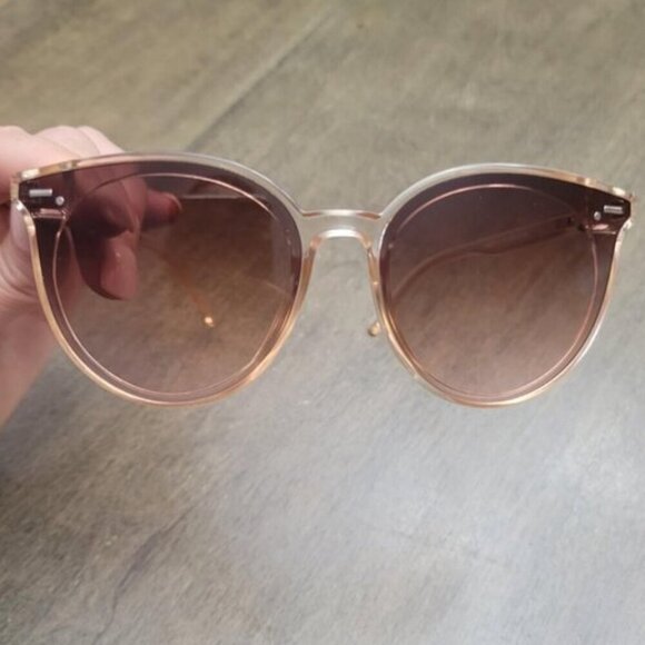 ?SOJOS Womens Brown Trendy Classic Round Retro Vintage Large Frame Sunglasses main image 4